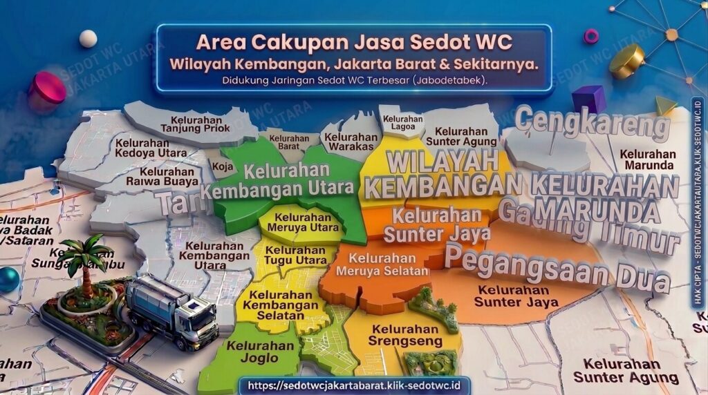 Peta Area Sedot WC Kembangan Jakarta Barat PT Klik Sedot WC Indo sedang beroperasi