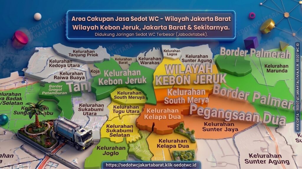 Peta Jalur Siaga & Titik Operasional Sedot WC Kebon Jeruk